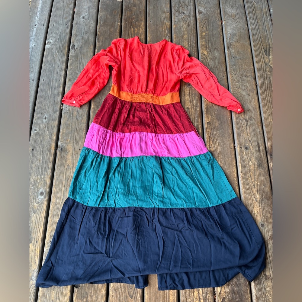 Marine Layer Maeve Colorblock Maxi Dress Size Small - Picture 3 of 7